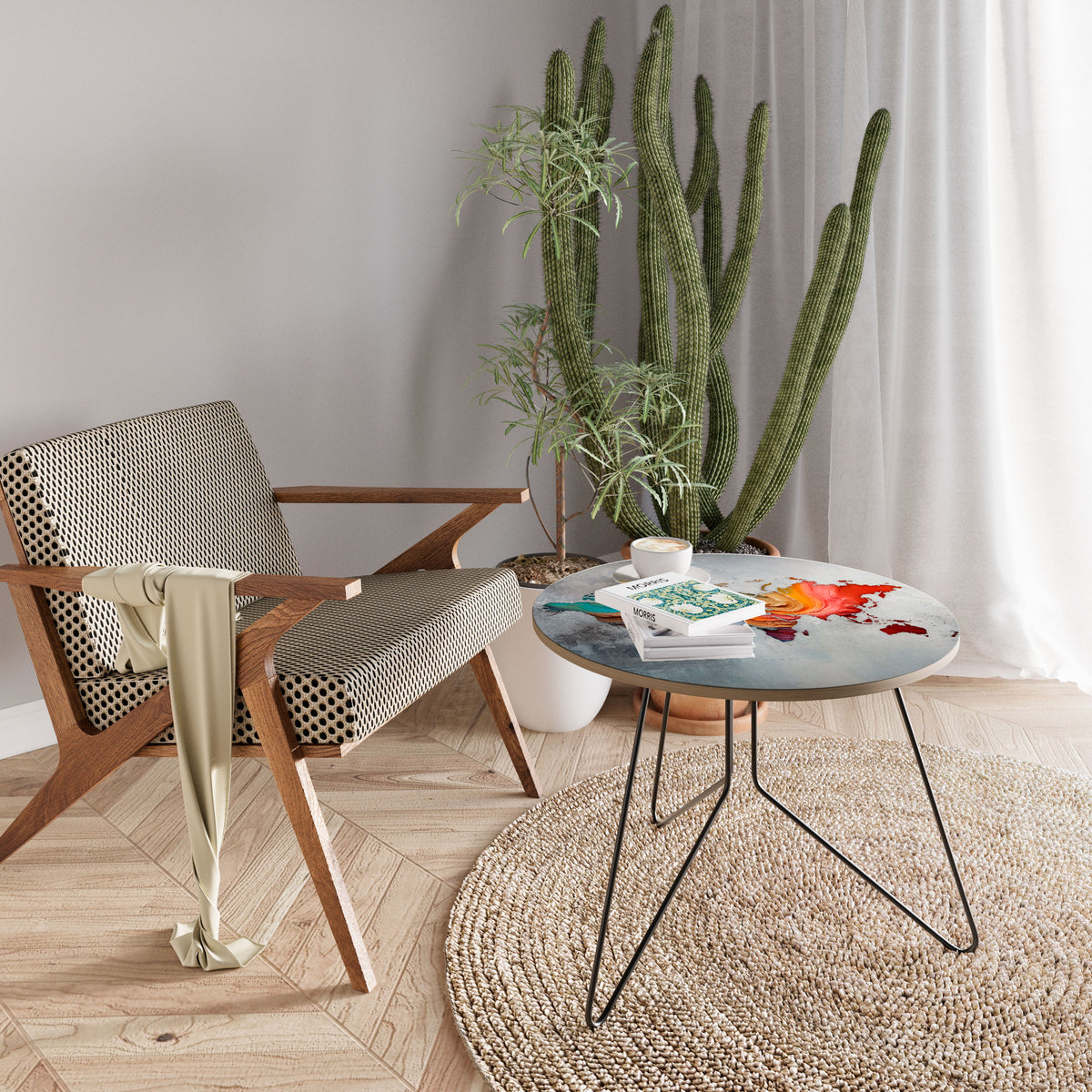 PAINTED CONTINENTS Couchtisch