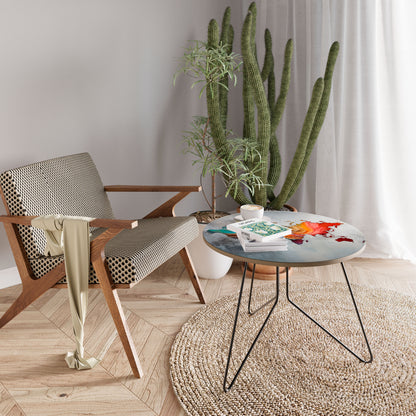 PAINTED CONTINENTS Couchtisch