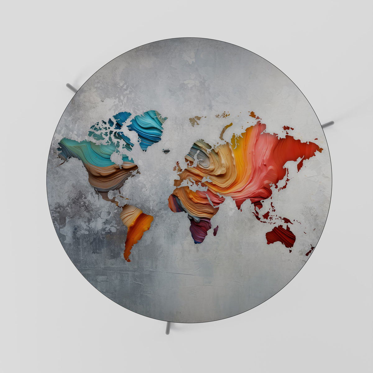PAINTED CONTINENTS Couchtisch