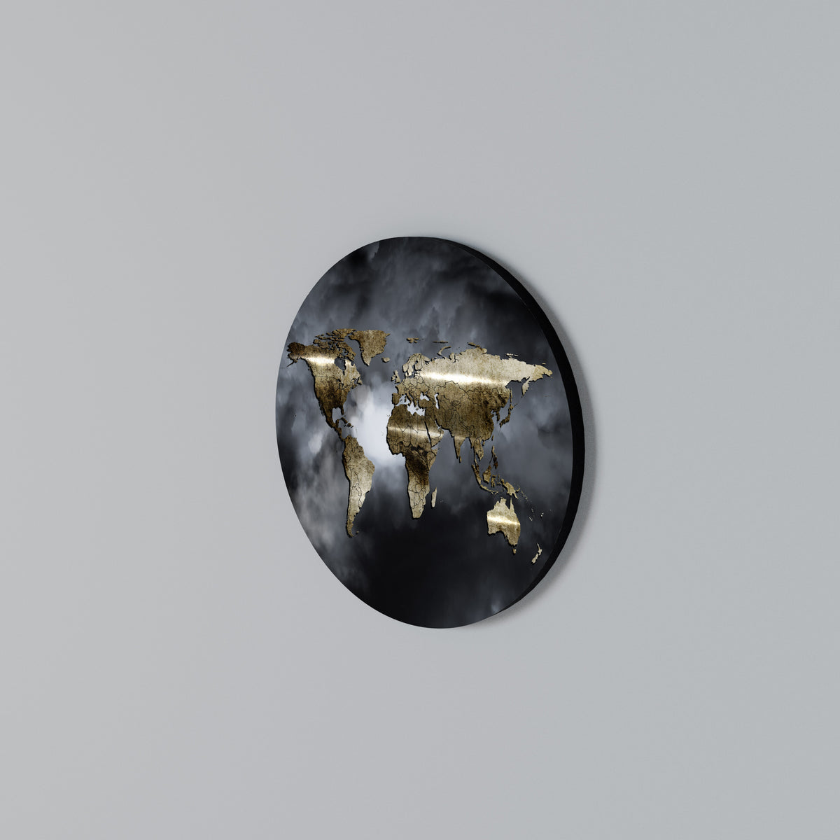 GOLDEN EARTH REVERIE Rundes Wandbild