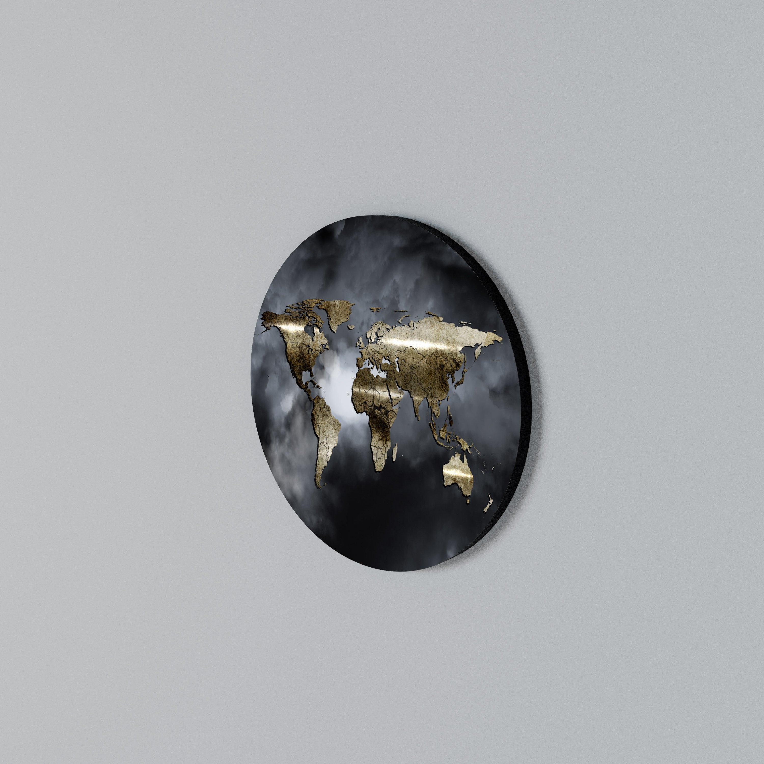 GOLDEN EARTH REVERIE Rundes Wandbild