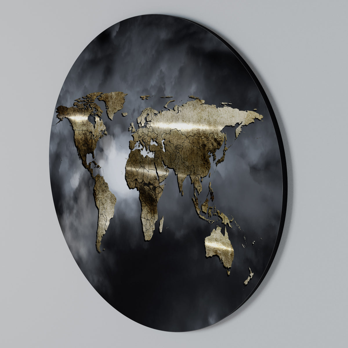 GOLDEN EARTH REVERIE Rundes Wandbild
