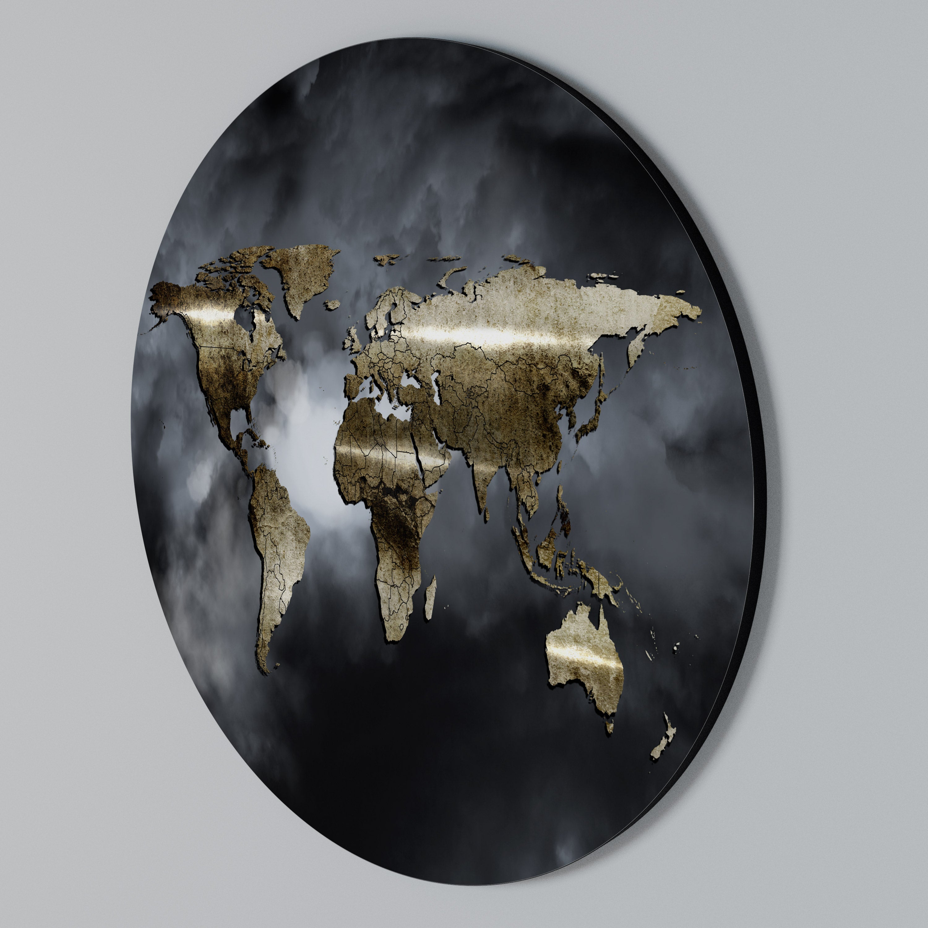 GOLDEN EARTH REVERIE Rundes Wandbild