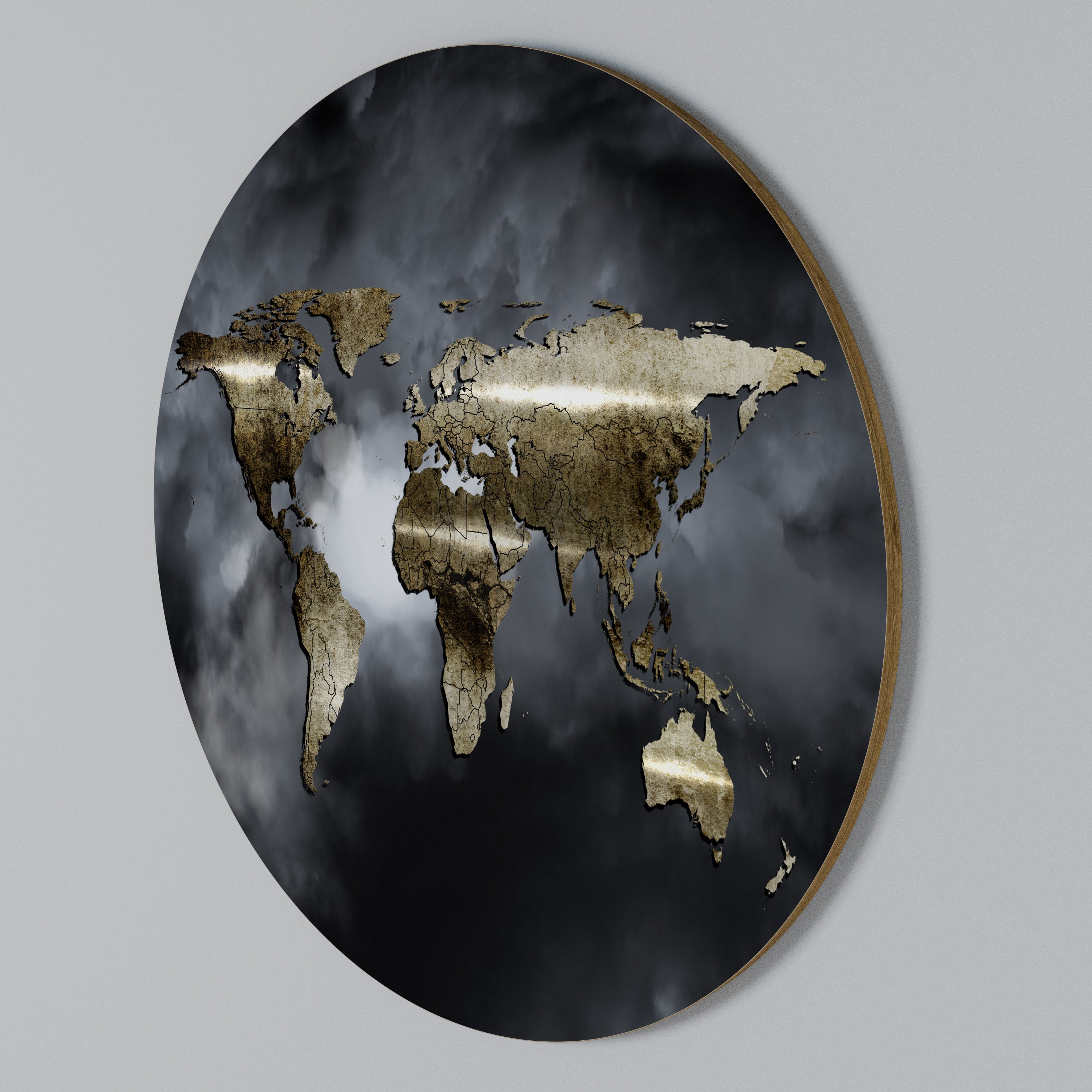 GOLDEN EARTH REVERIE Rundes Wandbild