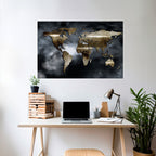 GOLDEN EARTH REVERIE Selbstklebendes Horizontal-Poster