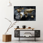 GOLDEN EARTH REVERIE Selbstklebendes Horizontal-Poster