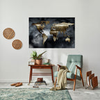 GOLDEN EARTH REVERIE Selbstklebendes Horizontal-Poster