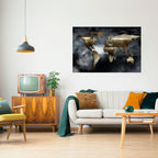 GOLDEN EARTH REVERIE Selbstklebendes Horizontal-Poster