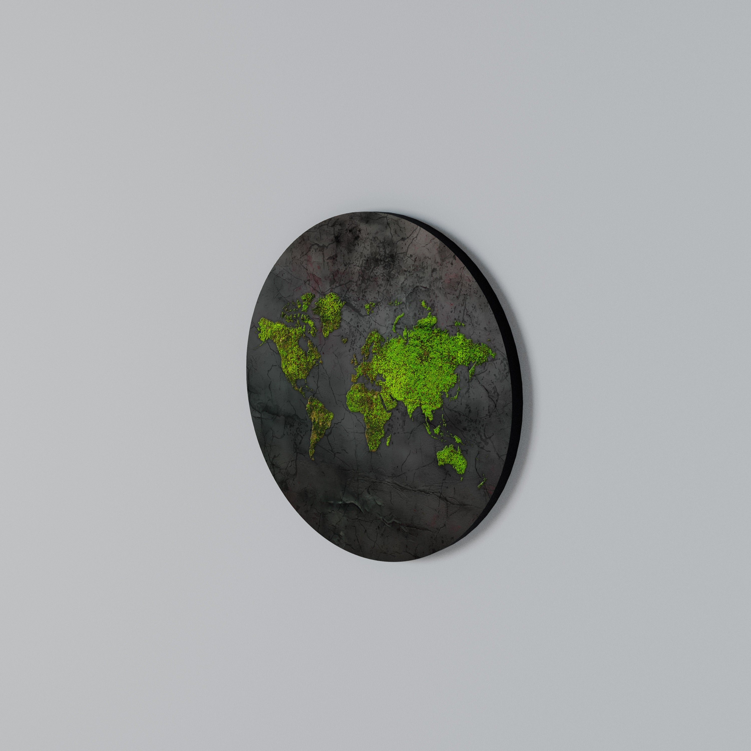 GREENER LANDS EMBRACED Rundes Wandbild