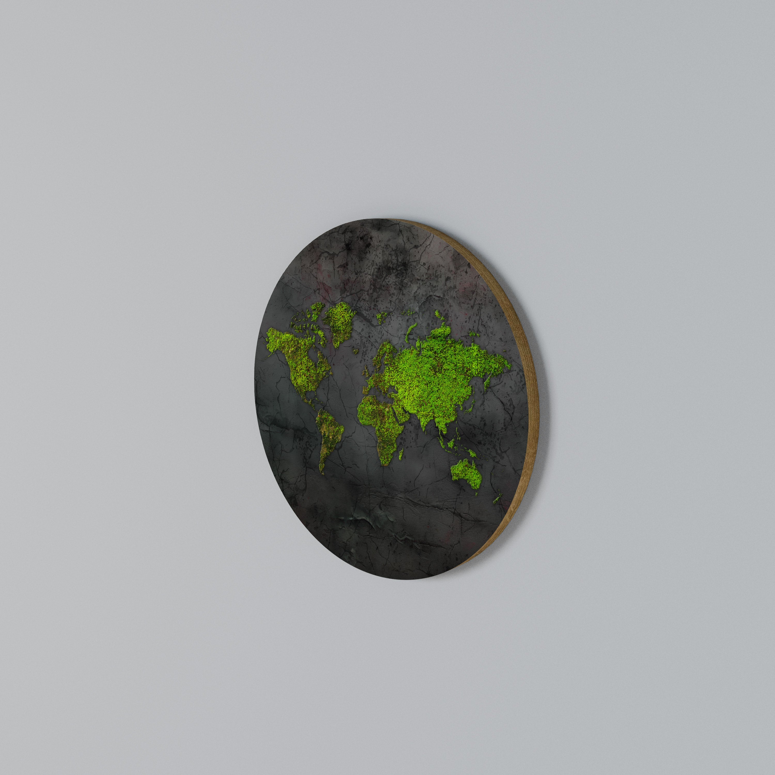 GREENER LANDS EMBRACED Rundes Wandbild
