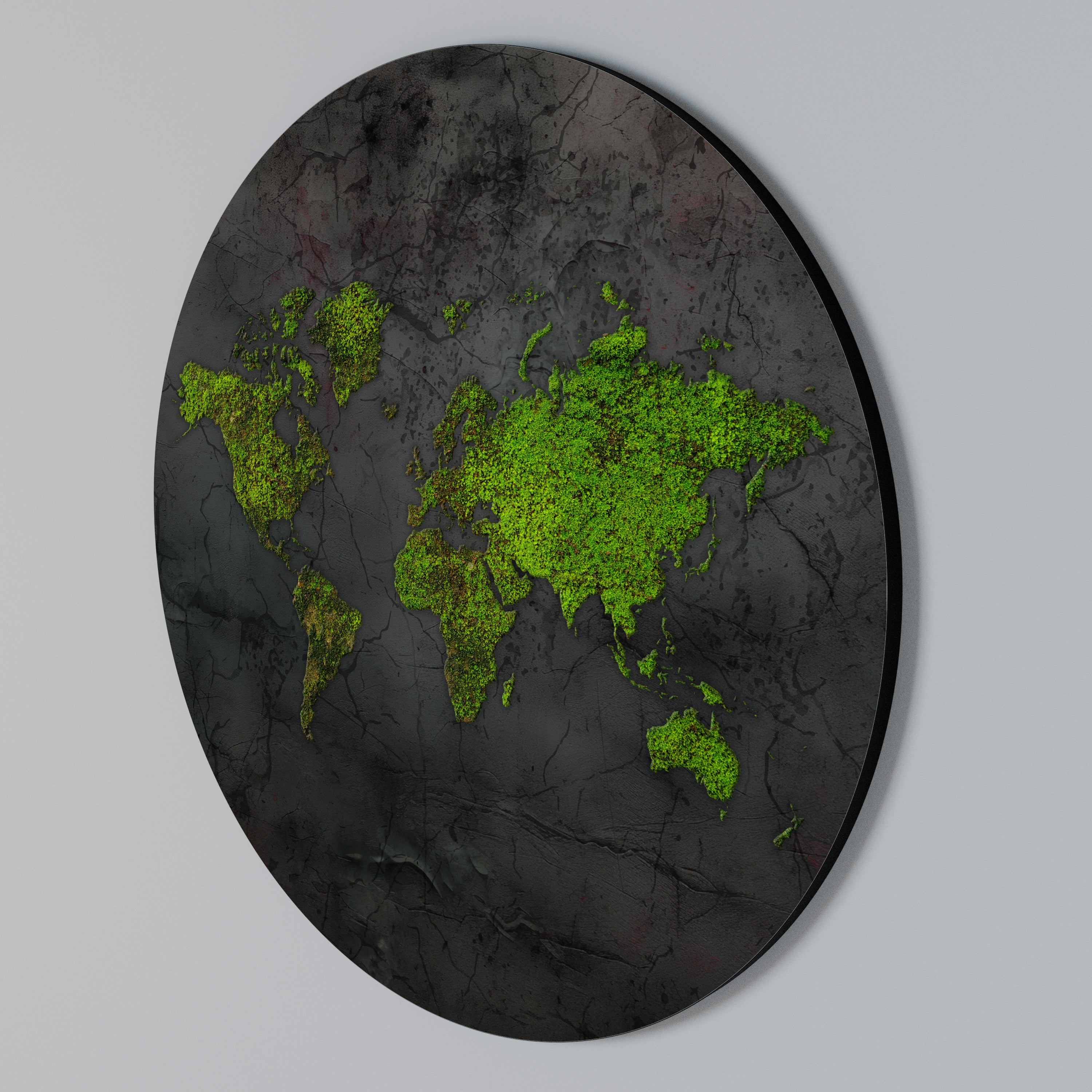 GREENER LANDS EMBRACED Rundes Wandbild
