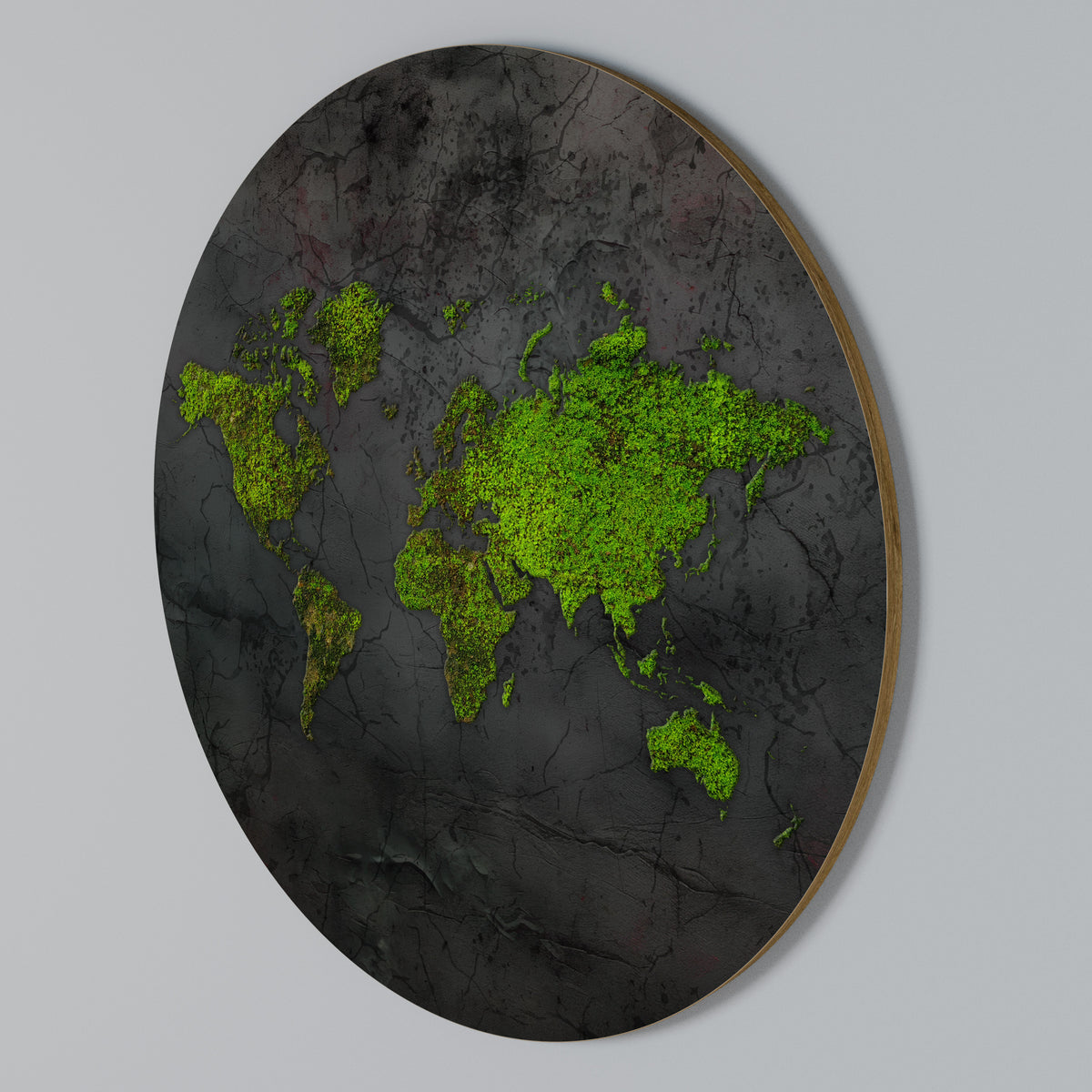 GREENER LANDS EMBRACED Rundes Wandbild