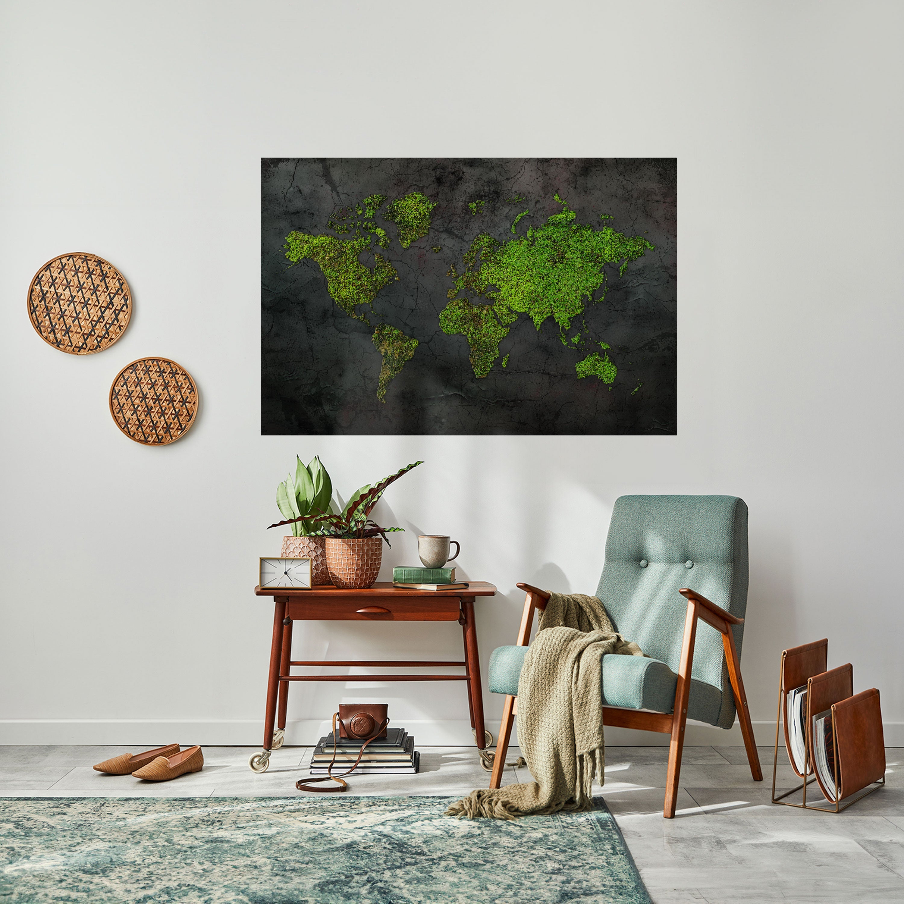 GREENER LANDS EMBRACED Horizontales Poster zum Abziehen und Aufkleben