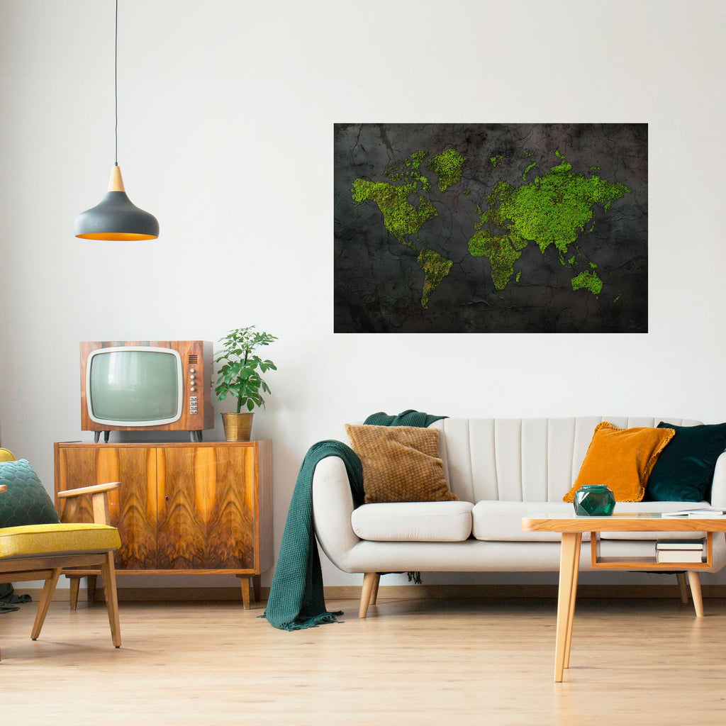 GREENER LANDS EMBRACED Horizontales Poster zum Abziehen und Aufkleben