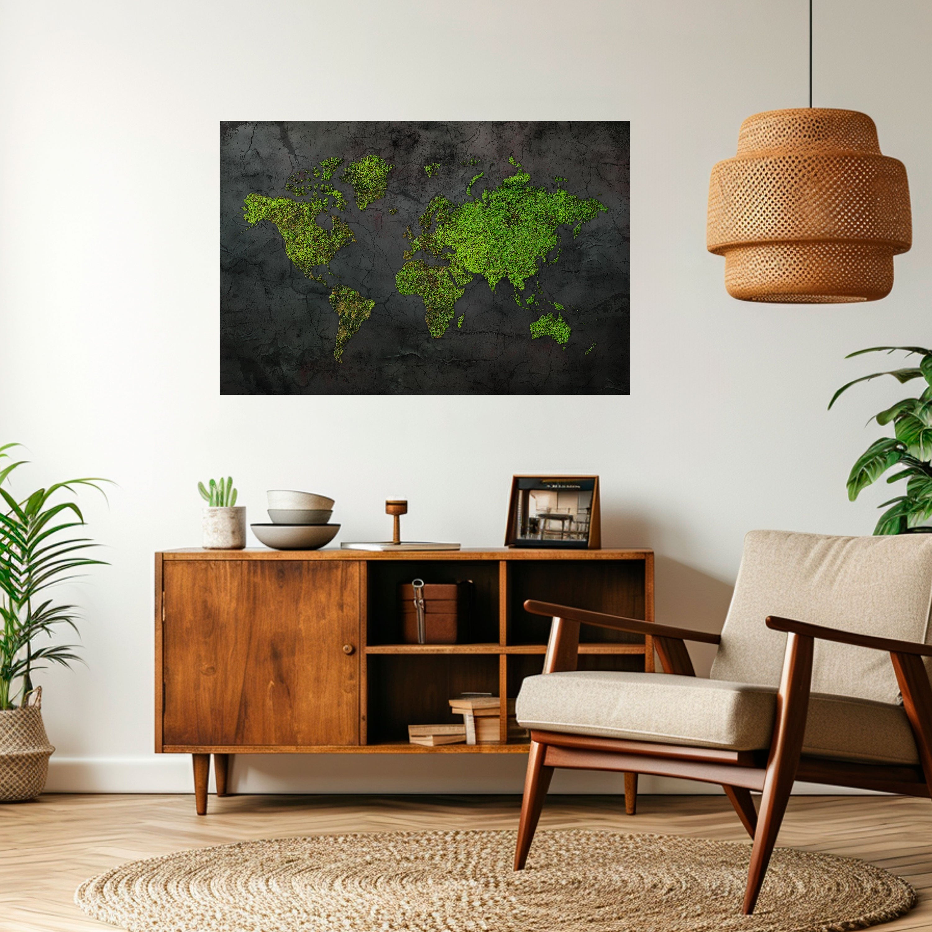 GREENER LANDS EMBRACED Horizontales Poster zum Abziehen und Aufkleben