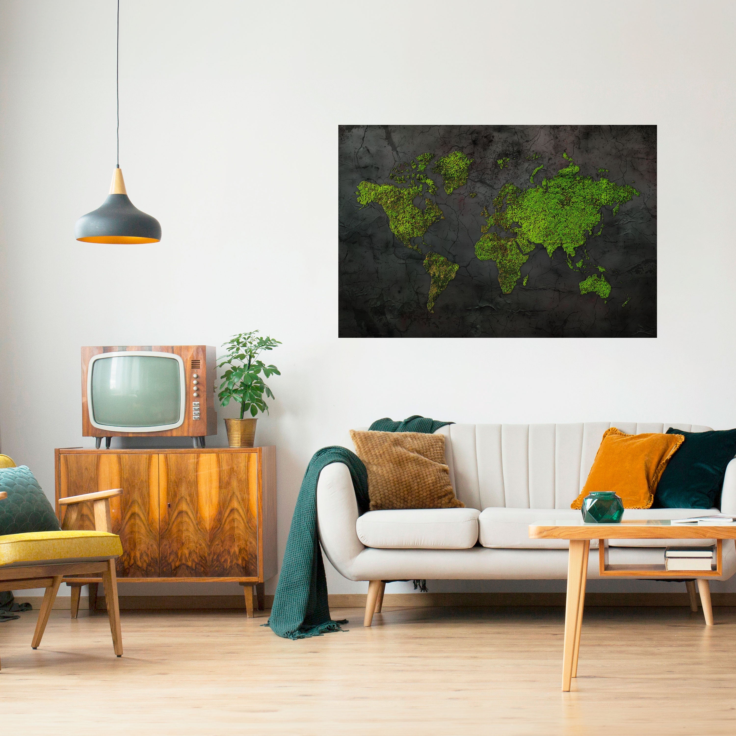 GREENER LANDS EMBRACED Horizontales Poster zum Abziehen und Aufkleben