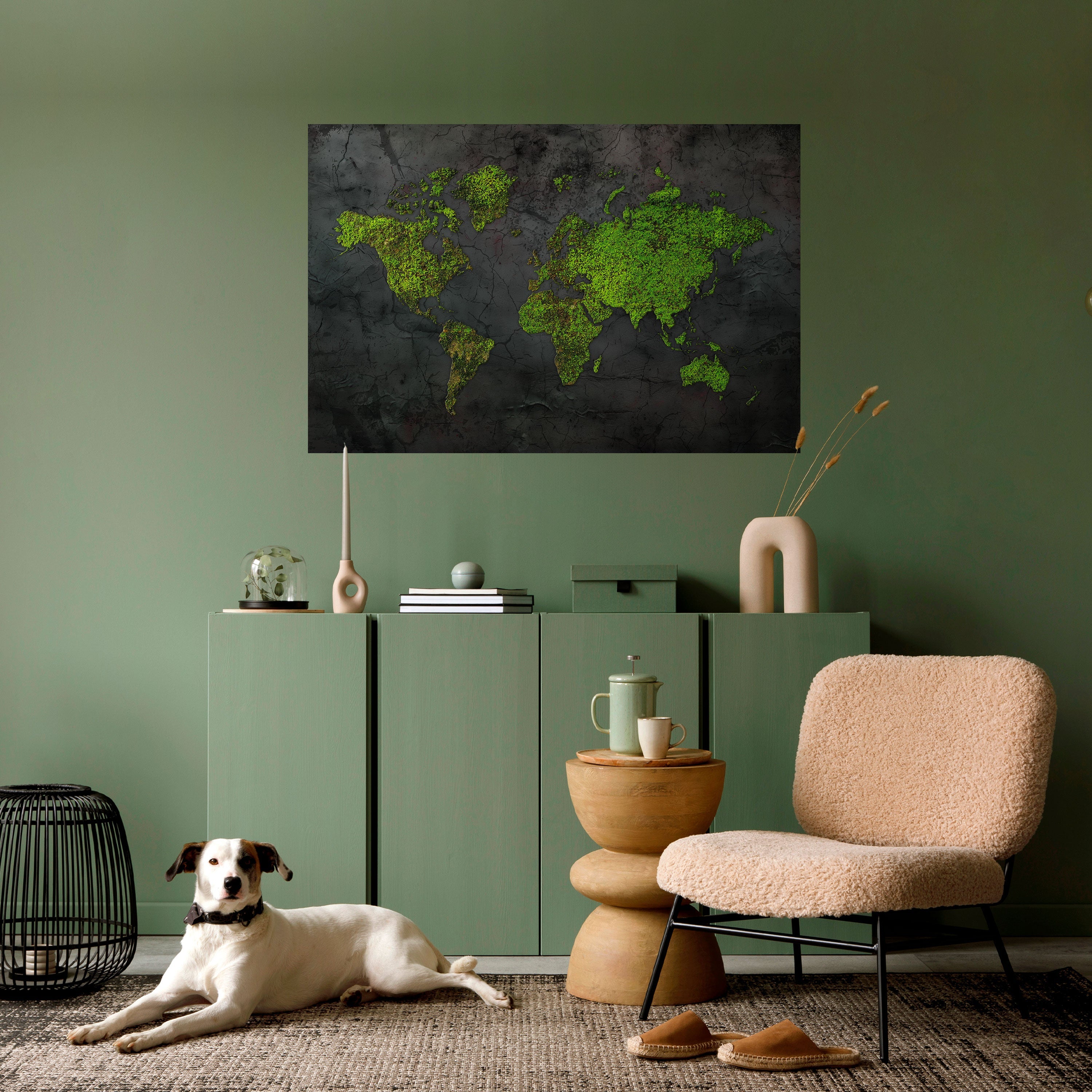 GREENER LANDS EMBRACED Horizontales Poster zum Abziehen und Aufkleben