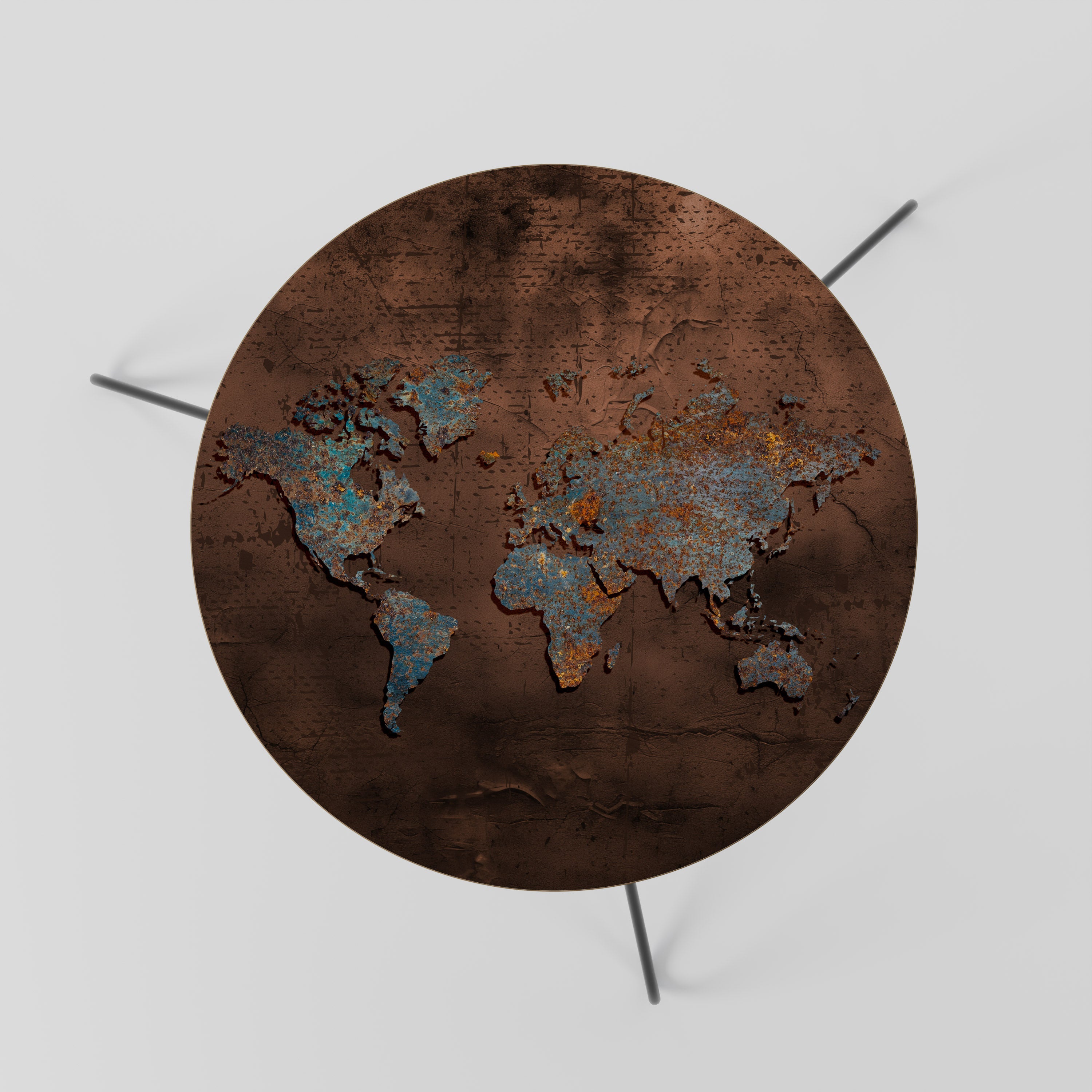 METALLIC MAP OF MEMORIES Couchtisch 60