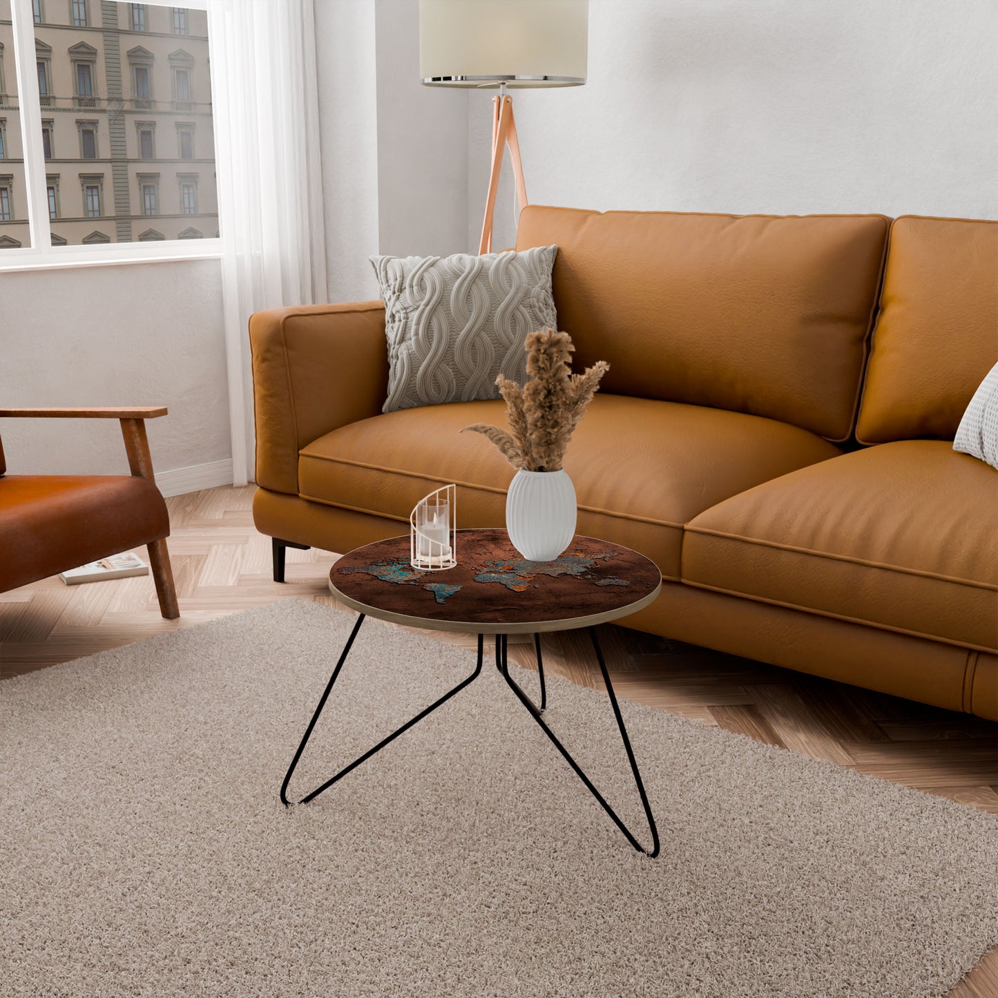 METALLIC MAP OF MEMORIES Couchtisch
