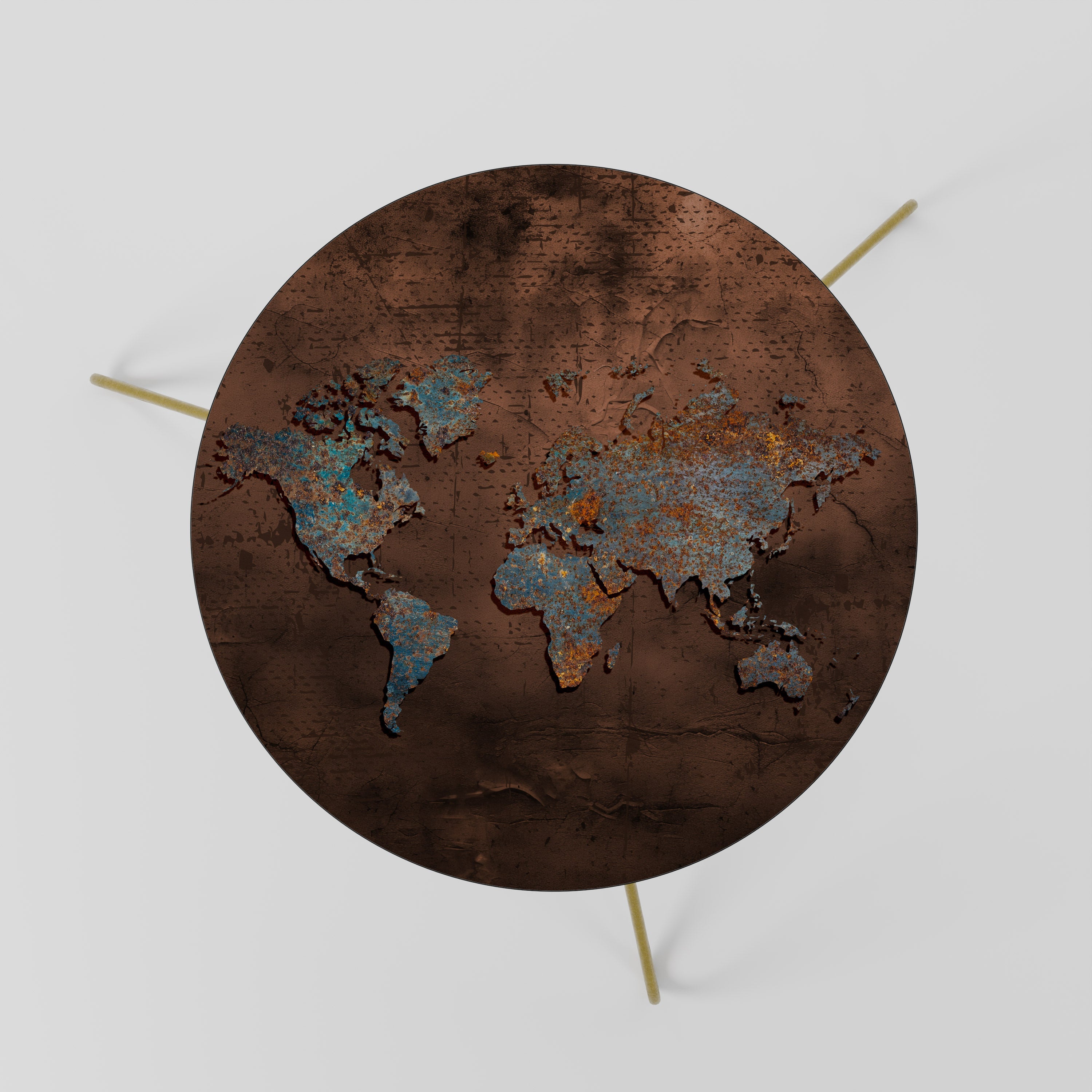 METALLIC MAP OF MEMORIES Couchtisch 60