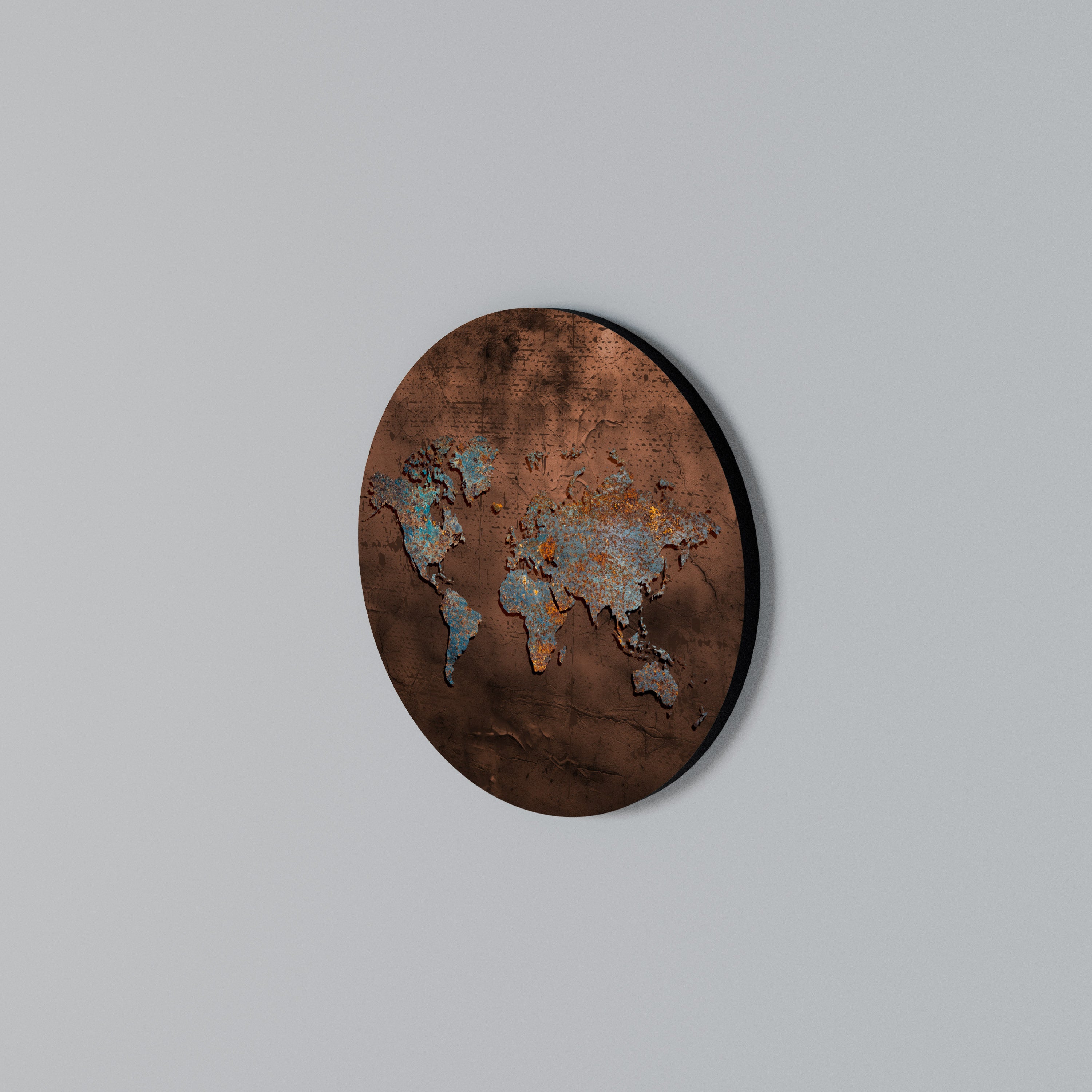 METALLIC MAP OF MEMORIES Rundes Wandbild