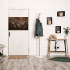 METALLIC MAP OF MEMORIES Selbstklebendes Horizontal-Poster