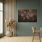 METALLIC MAP OF MEMORIES Selbstklebendes Horizontal-Poster