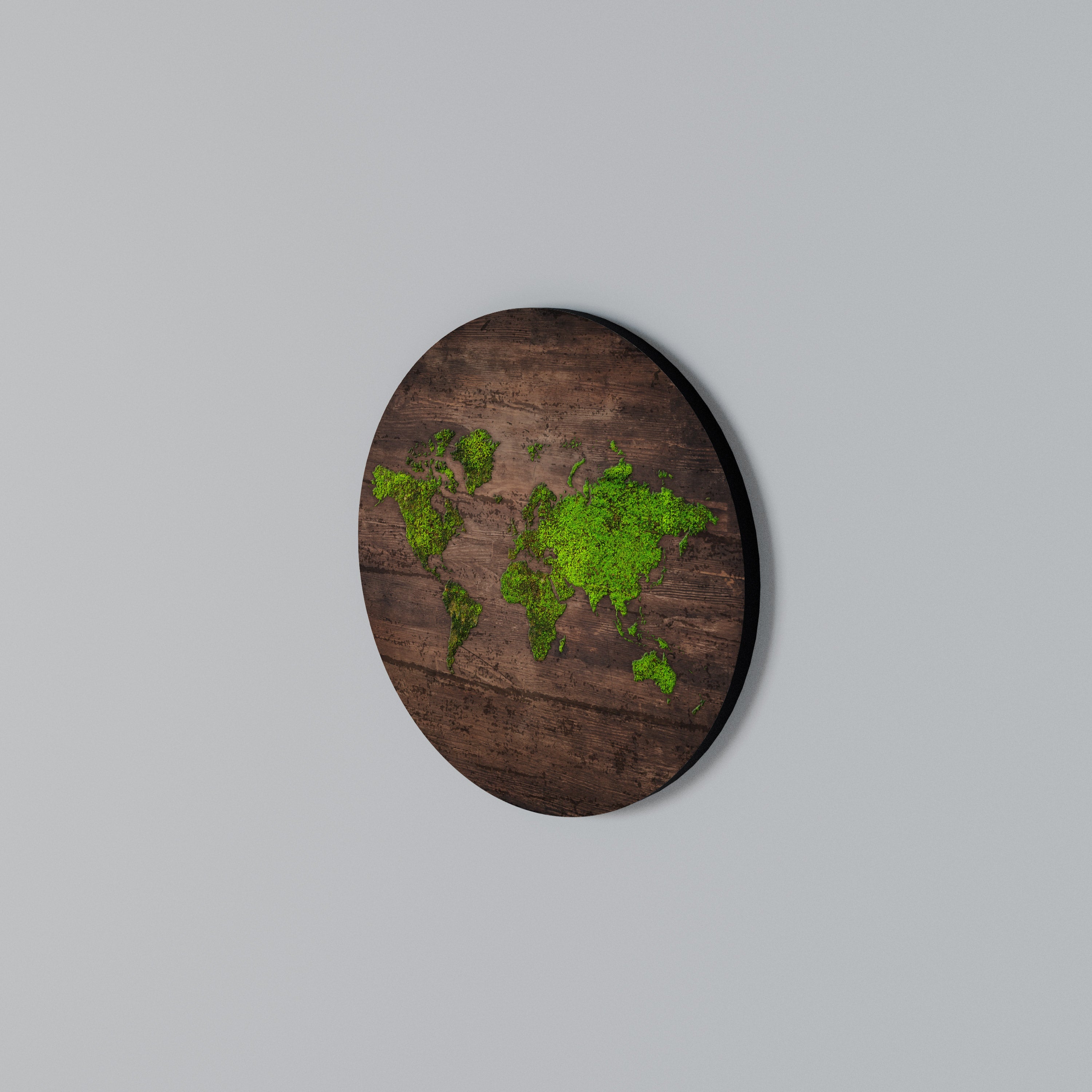 GREEN EARTH VISION Rundes Wandbild