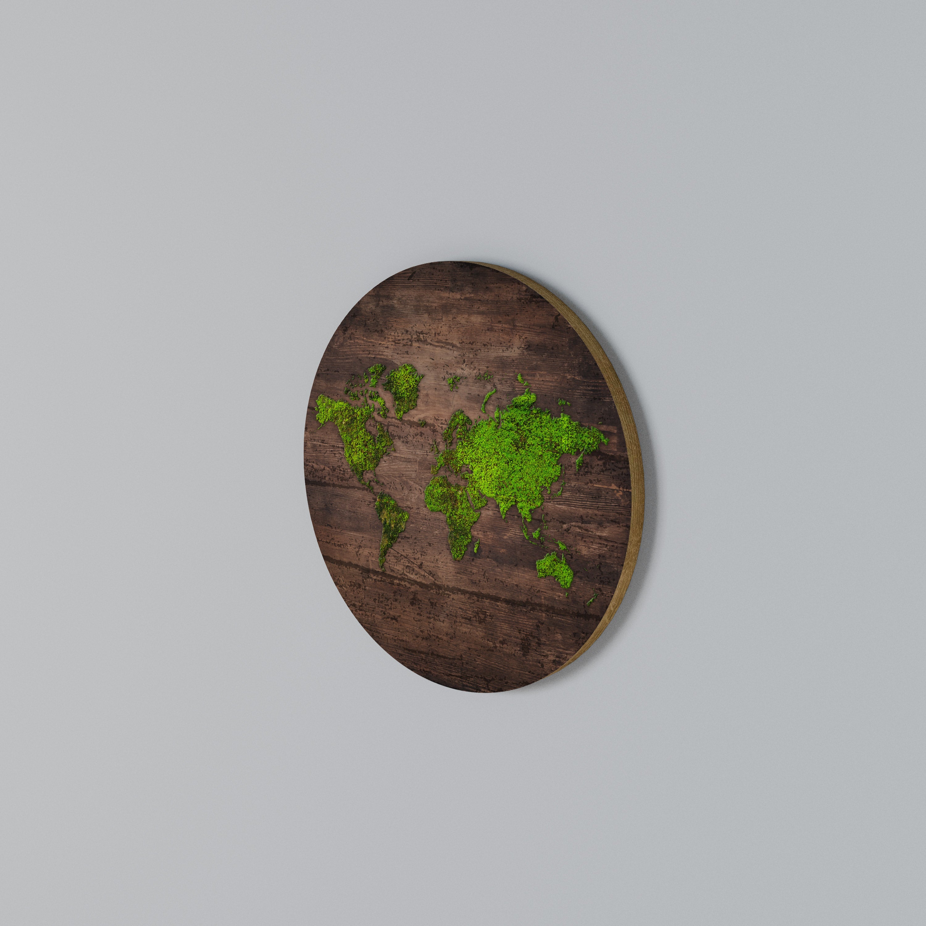 GREEN EARTH VISION Rundes Wandbild