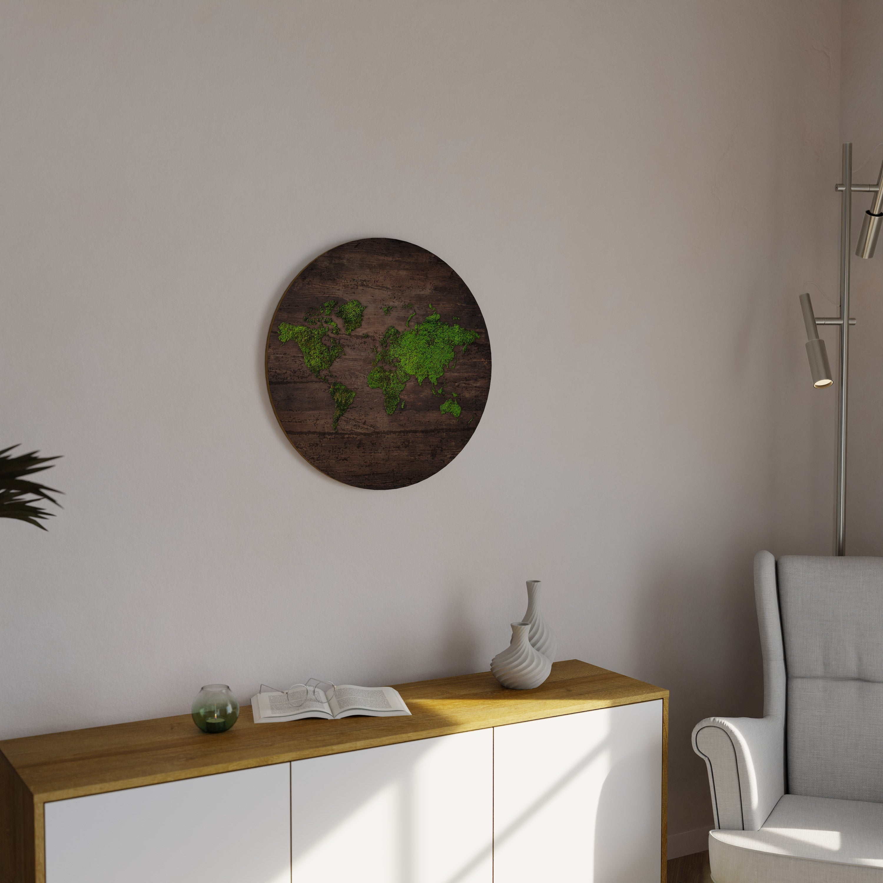 GREEN EARTH VISION Runde Wandkunst