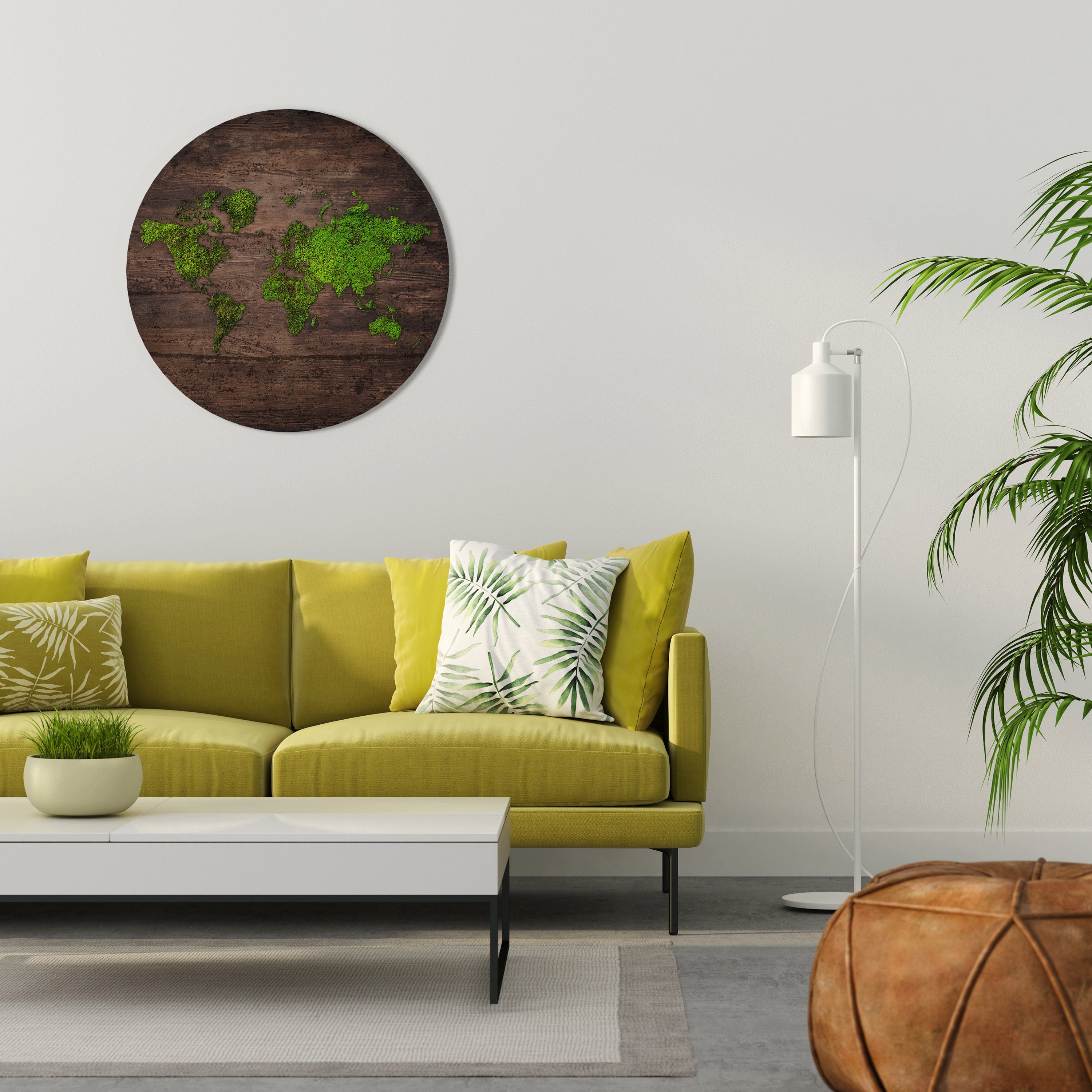GREEN EARTH VISION Runde Wandkunst