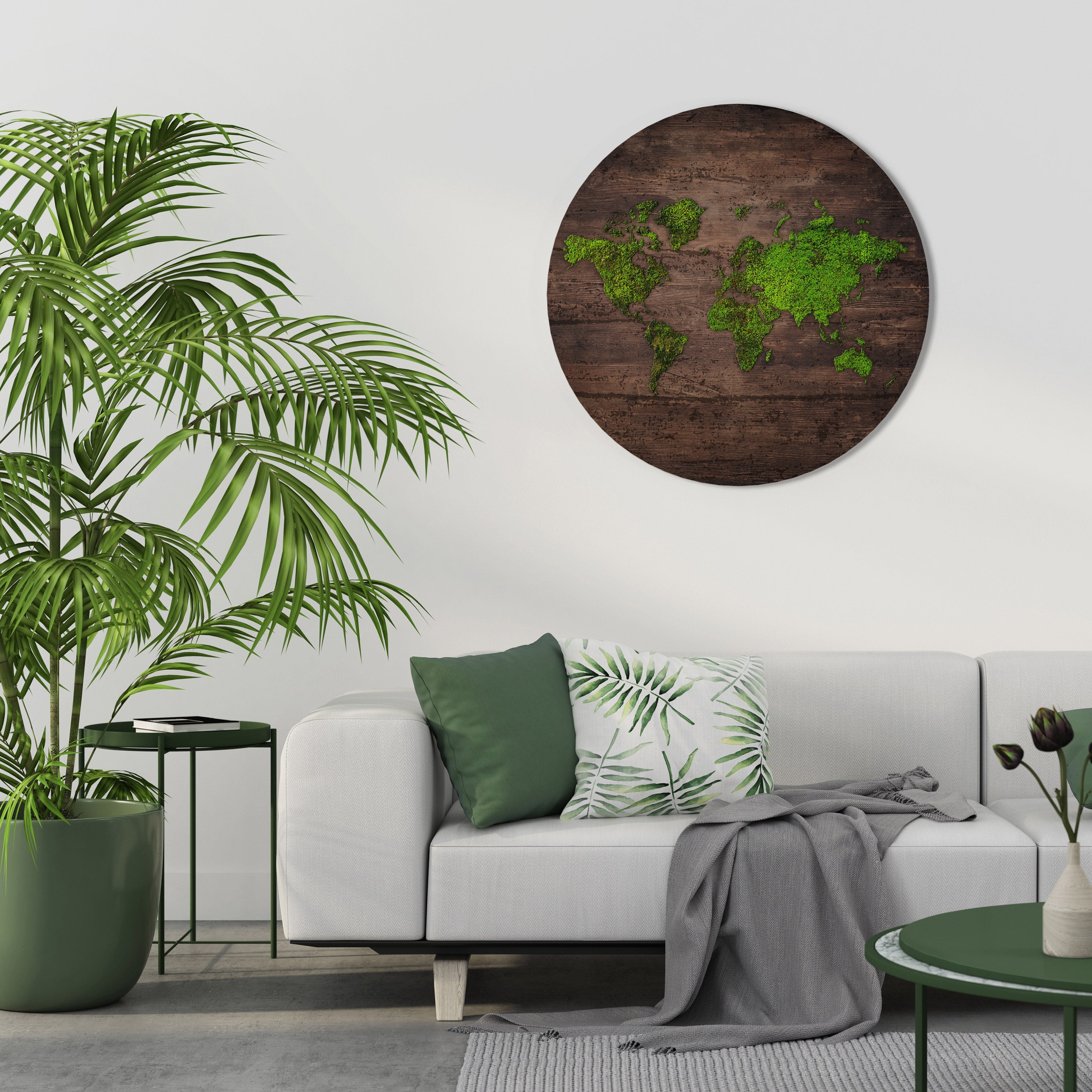 GREEN EARTH VISION Runde Wandkunst