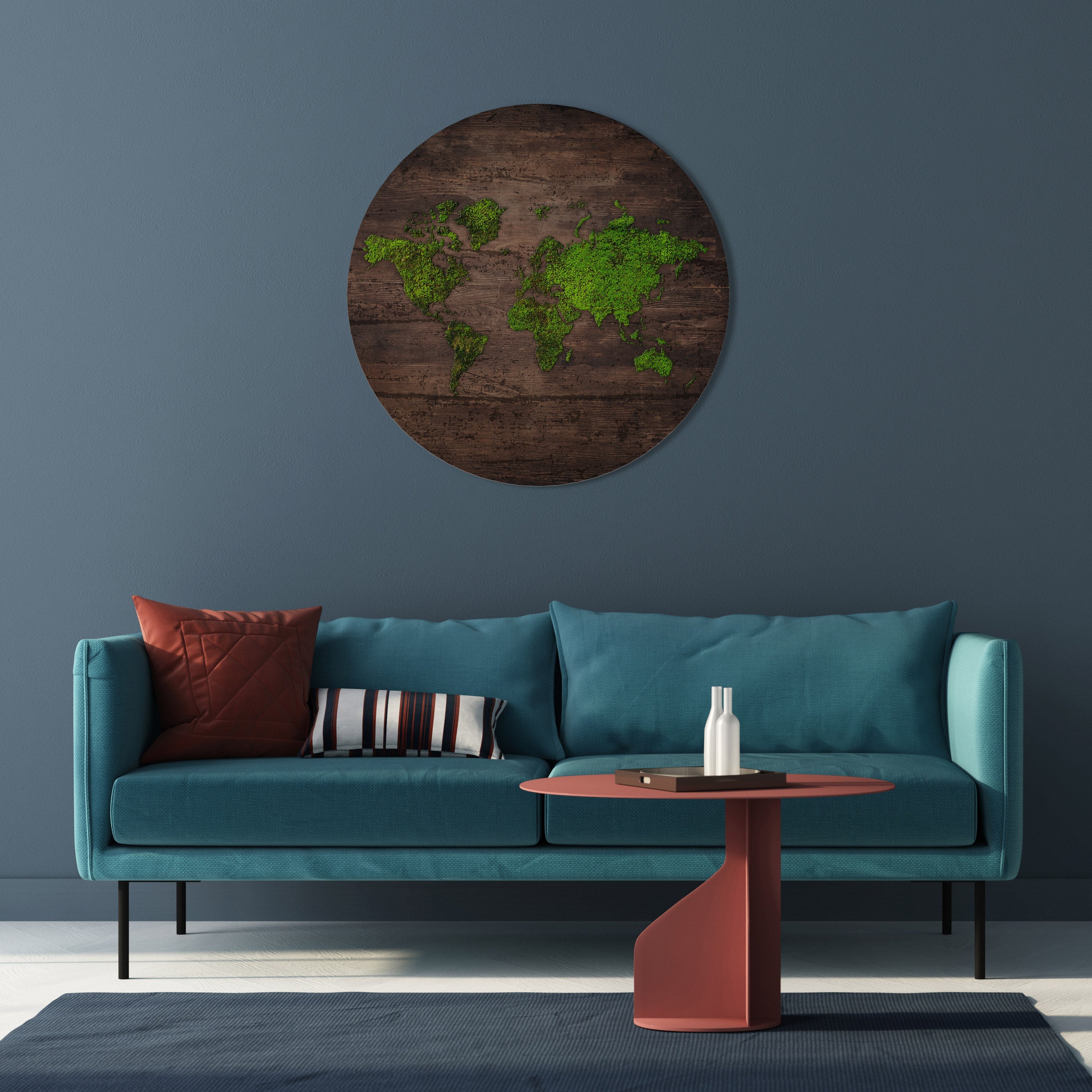 GREEN EARTH VISION Runde Wandkunst