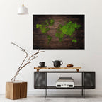 GREEN EARTH VISION Selbstklebendes Horizontal-Poster