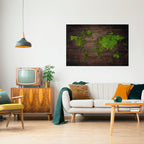 GREEN EARTH VISION Selbstklebendes Horizontal-Poster