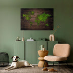 GREEN EARTH VISION Selbstklebendes Horizontal-Poster