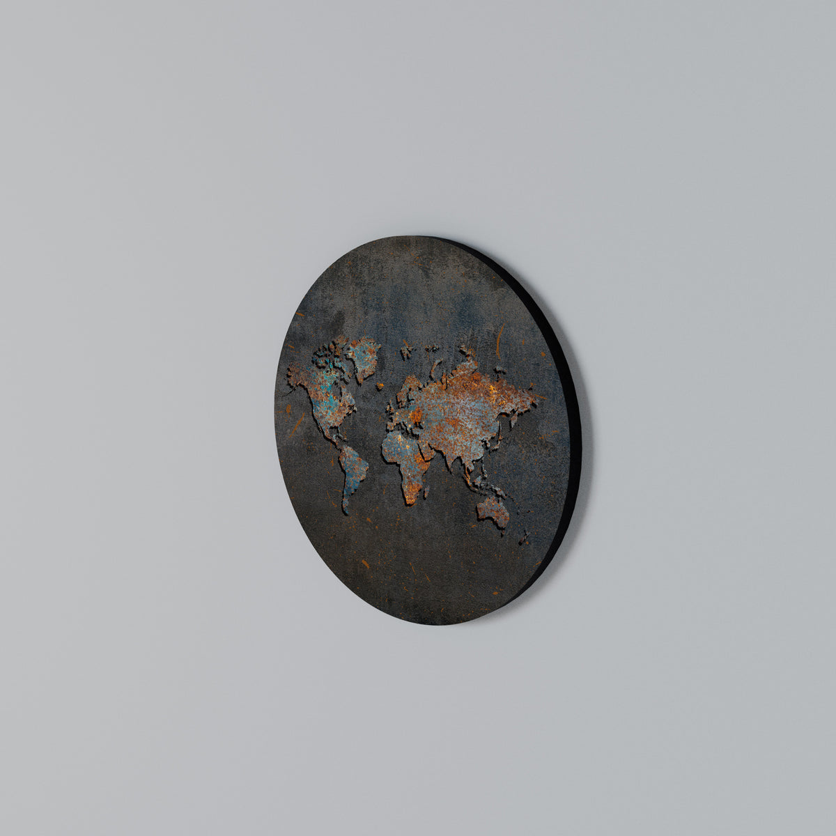 TIMEWORN TOPOGRAPHY Round Wall Art