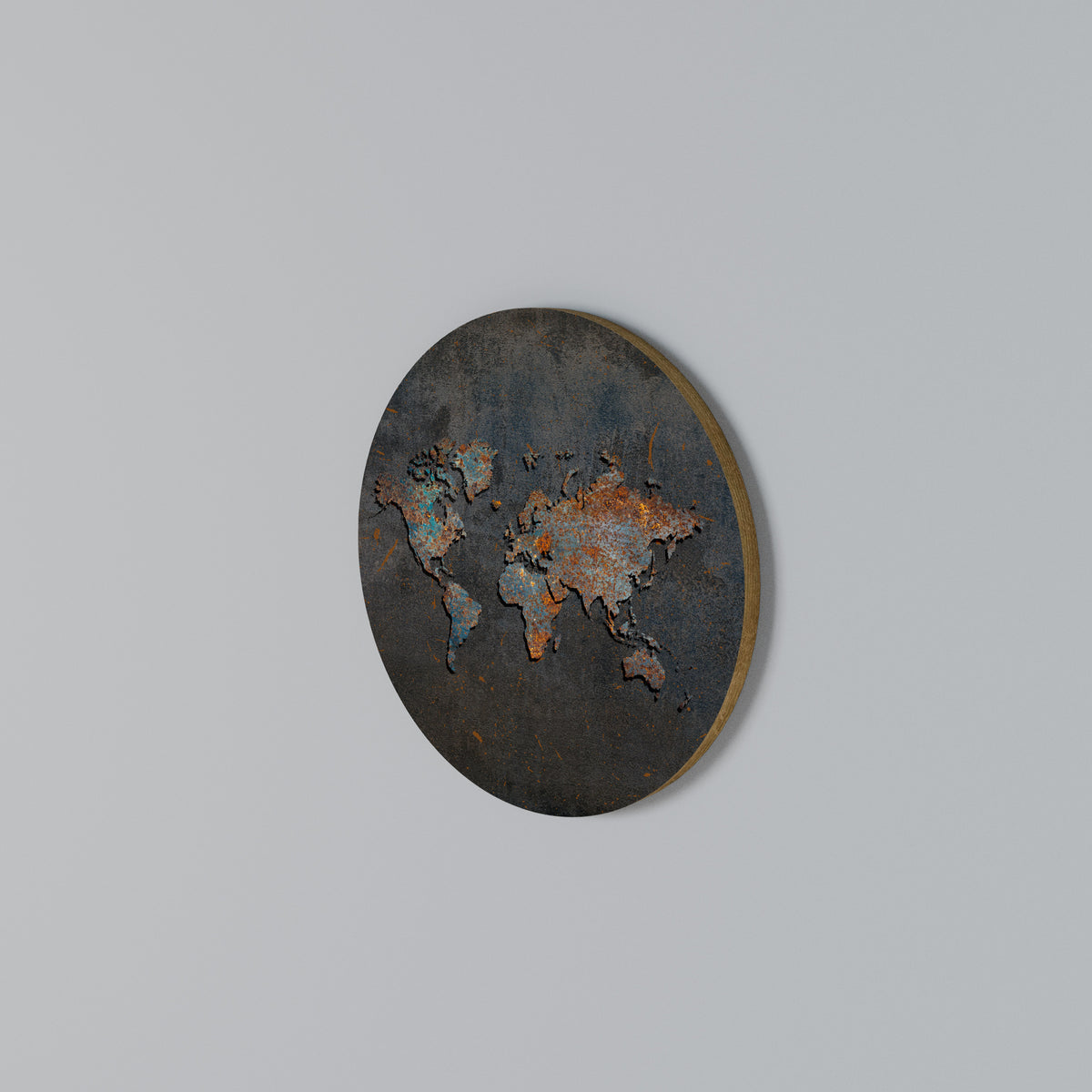 TIMEWORN TOPOGRAPHY Round Wall Art