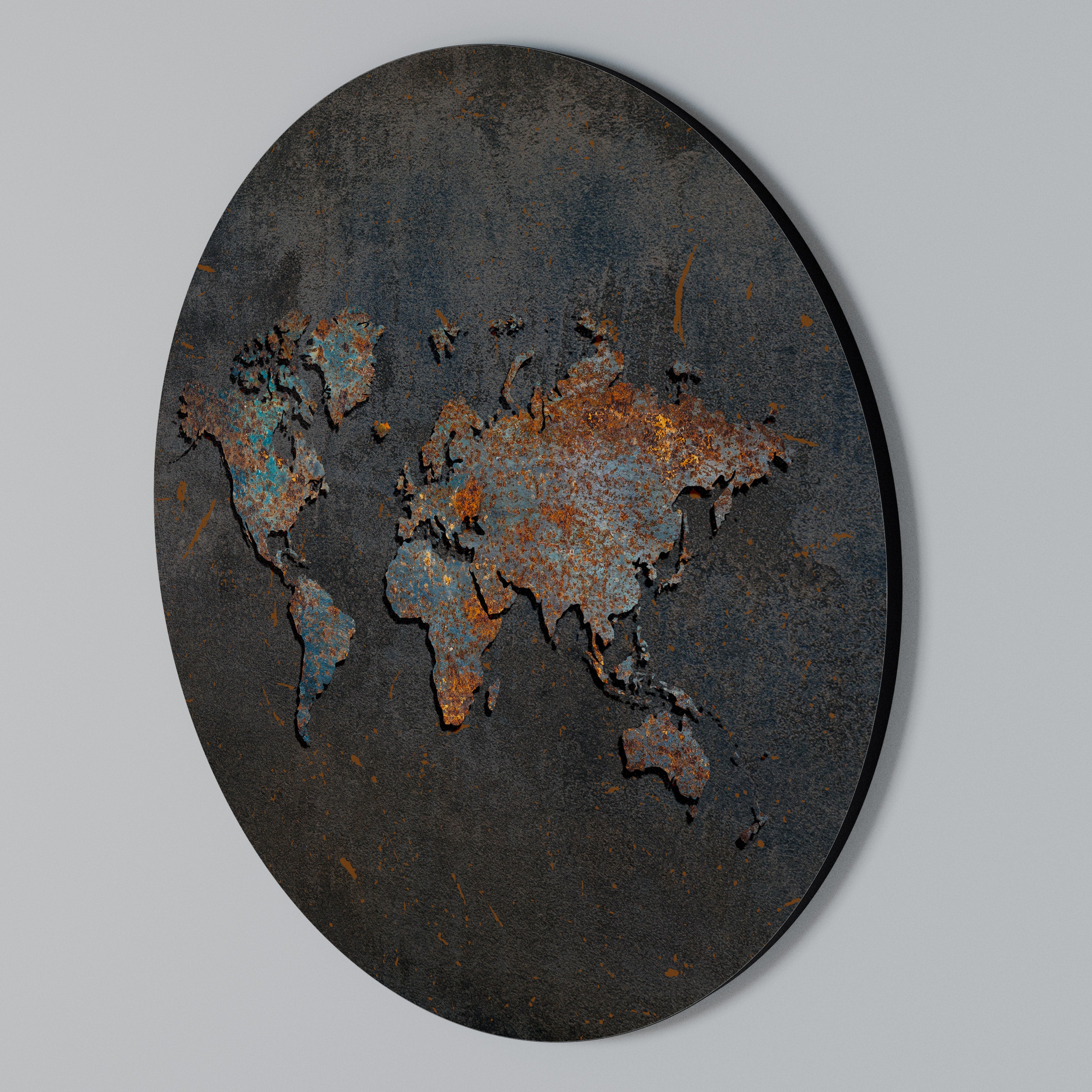 TIMEWORN TOPOGRAPHY Rundes Wandbild