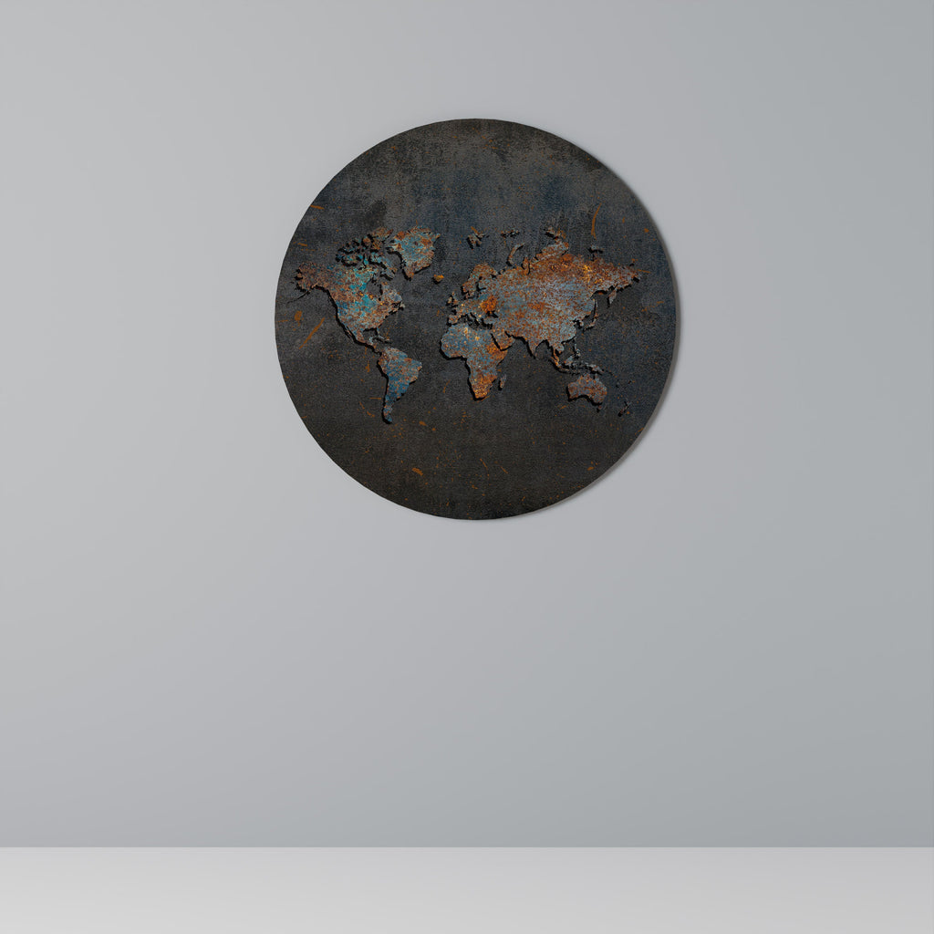 TIMEWORN TOPOGRAPHY Runde Wandkunst