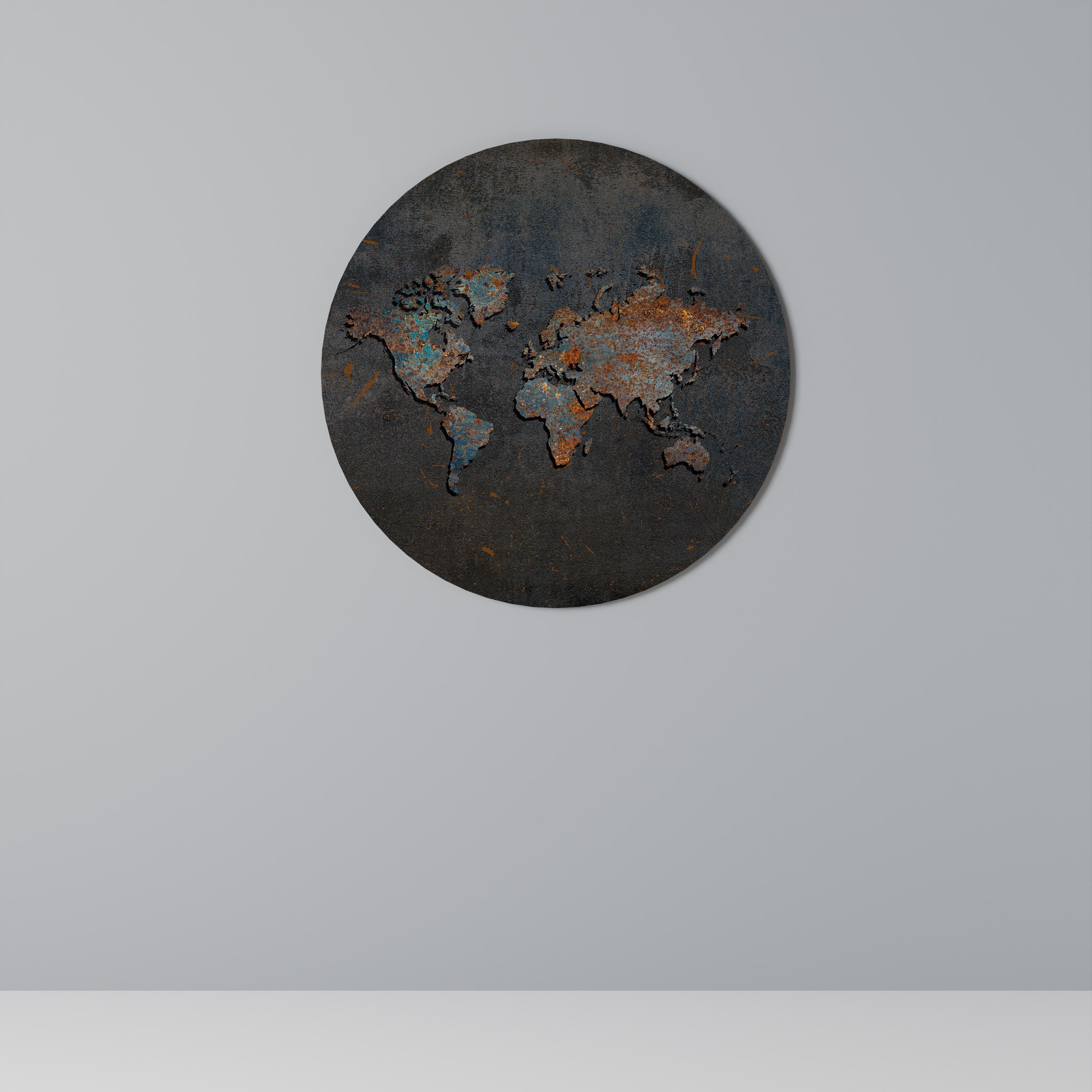 TIMEWORN TOPOGRAPHY Runde Wandkunst