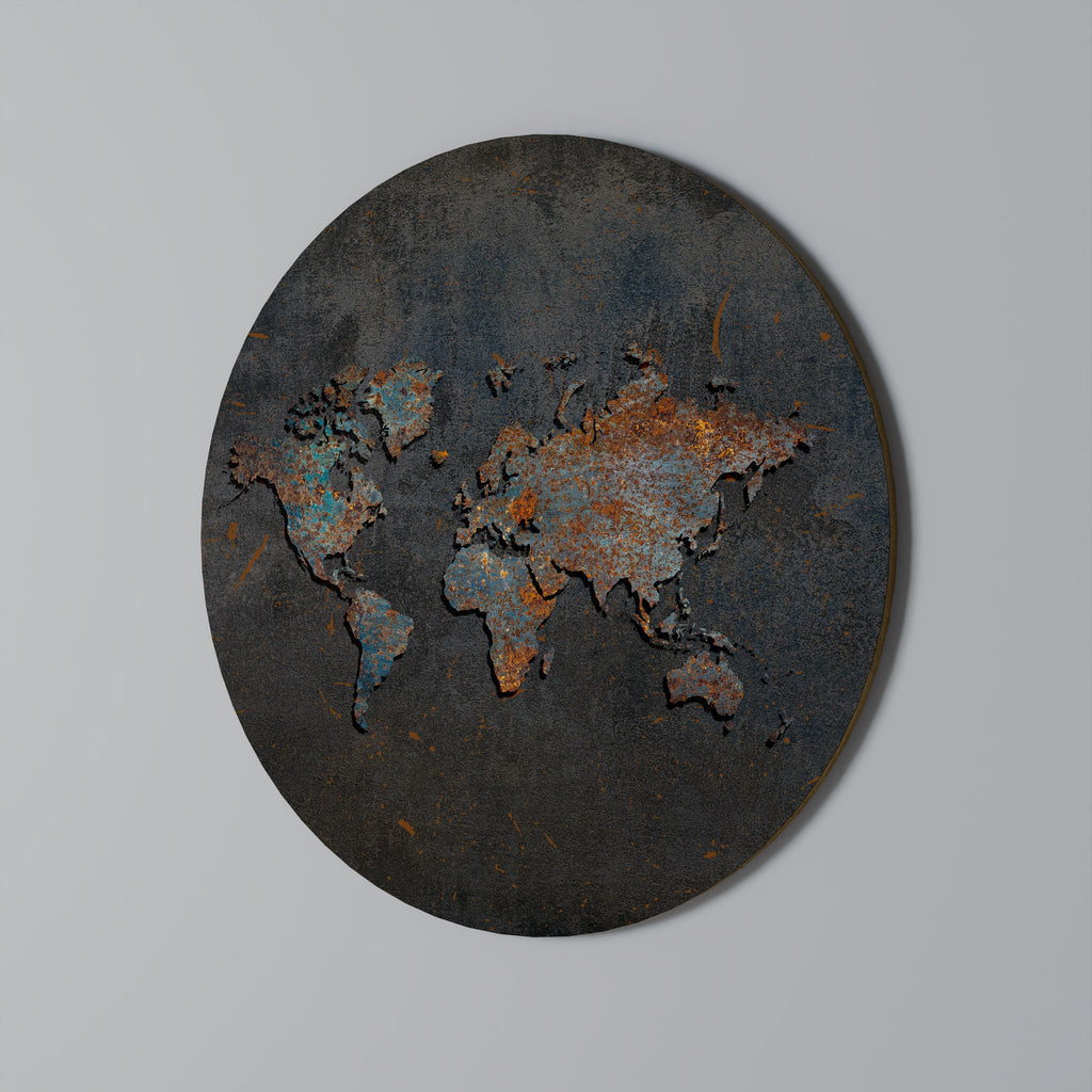TIMEWORN TOPOGRAPHY Runde Wandkunst