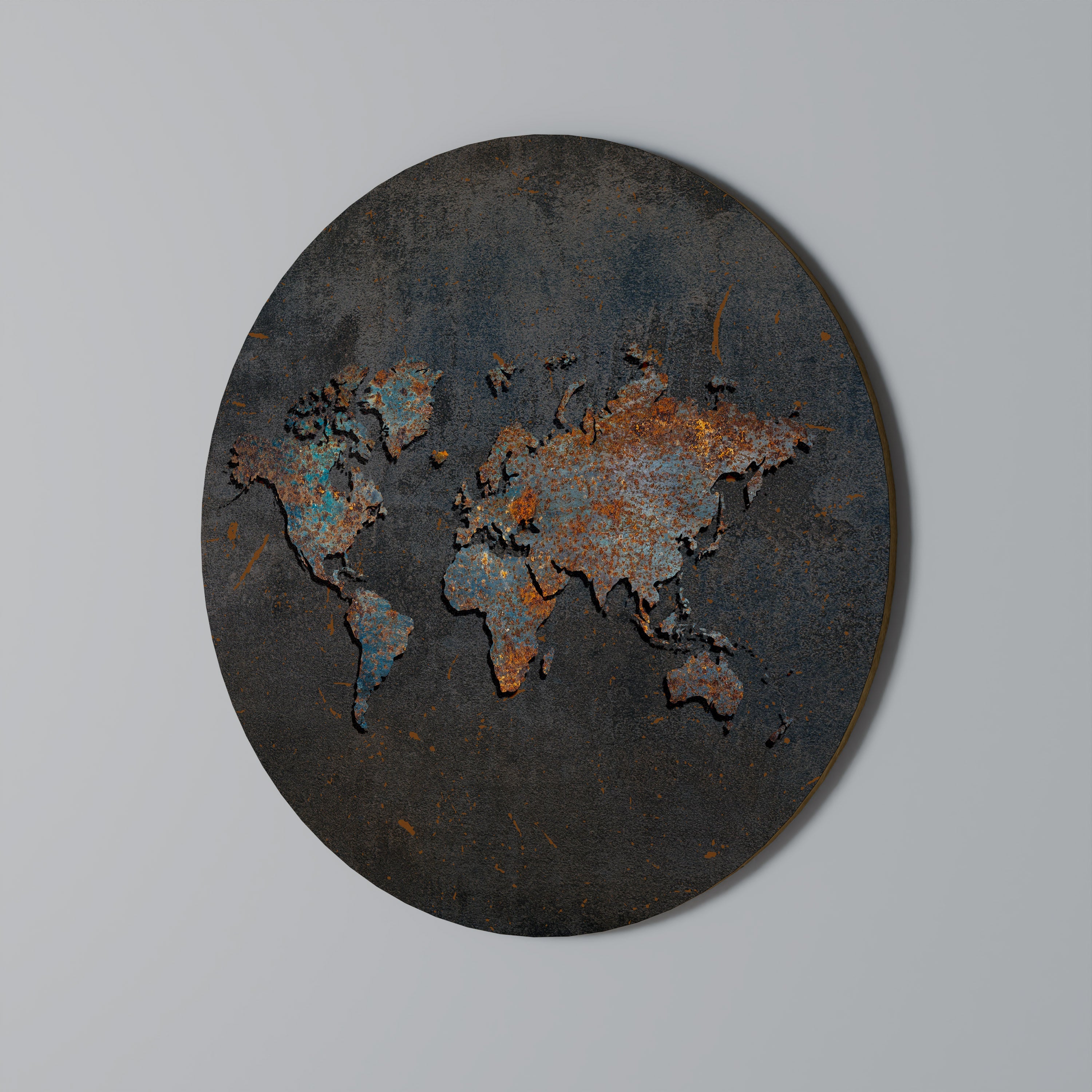 TIMEWORN TOPOGRAPHY Runde Wandkunst