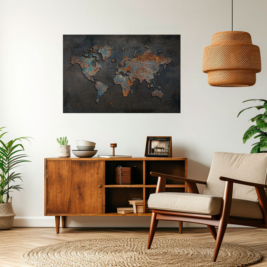TIMEWORN TOPOGRAPHY Horizontales Poster zum Abziehen und Aufkleben