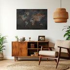 TIMEWORN TOPOGRAPHY Selbstklebendes Horizontal-Poster