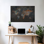 TIMEWORN TOPOGRAPHY Selbstklebendes Horizontal-Poster