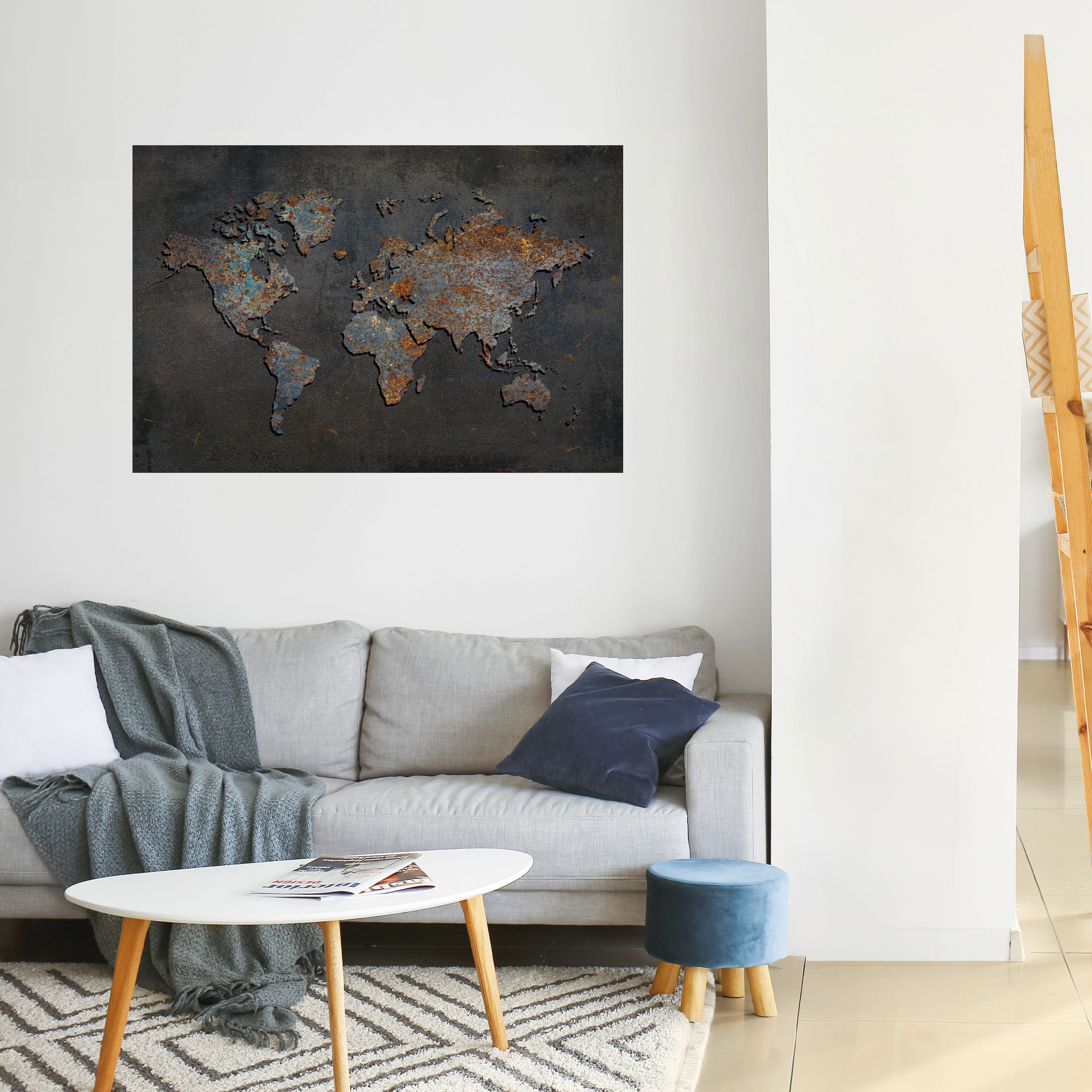 TIMEWORN TOPOGRAPHY Horizontales Poster zum Abziehen und Aufkleben
