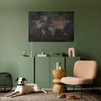 TIMEWORN TOPOGRAPHY Selbstklebendes Horizontal-Poster