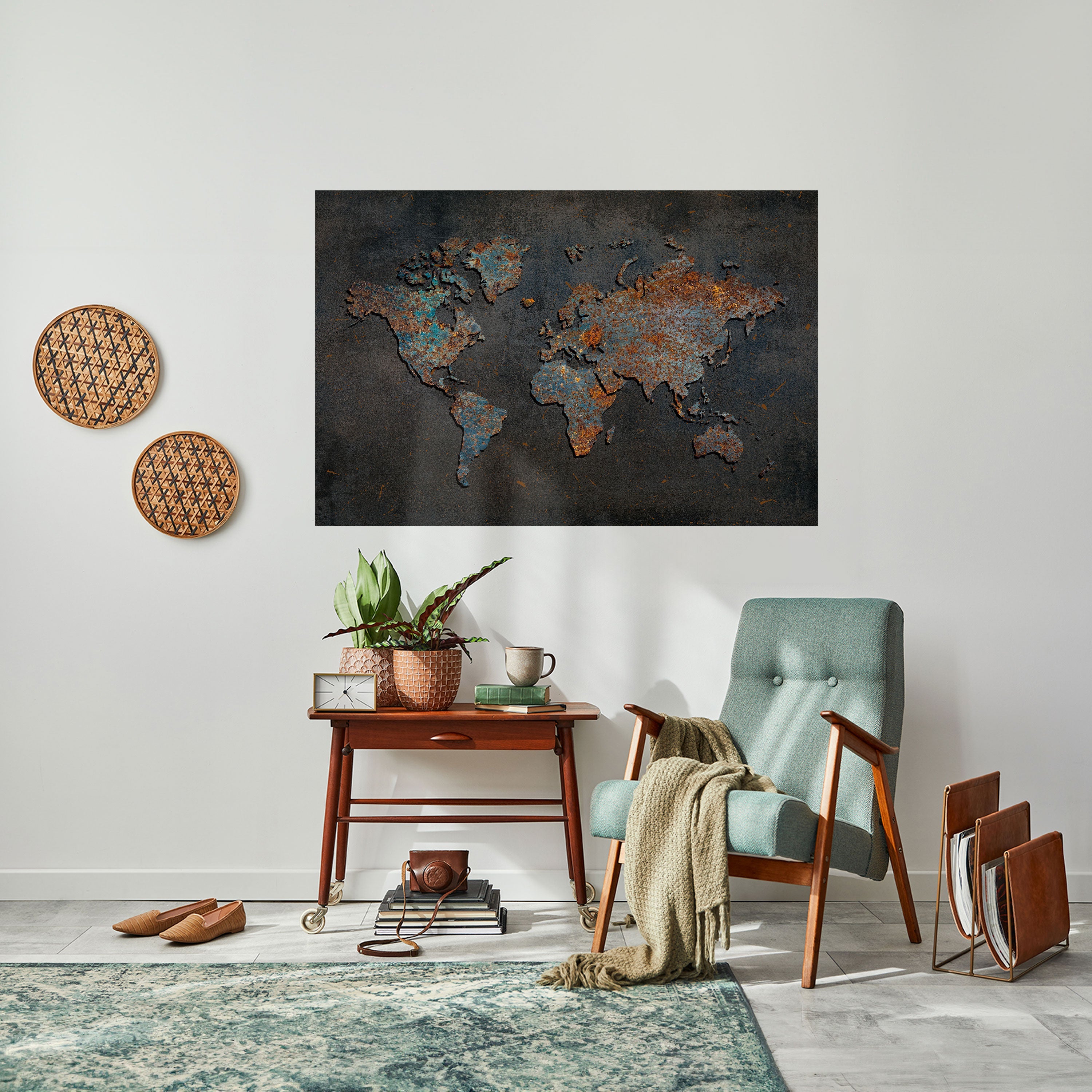 TIMEWORN TOPOGRAPHY Horizontales Poster zum Abziehen und Aufkleben