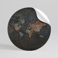 TIMEWORN TOPOGRAPHY Runder Wandsticker zum Abziehen und Aufkleben